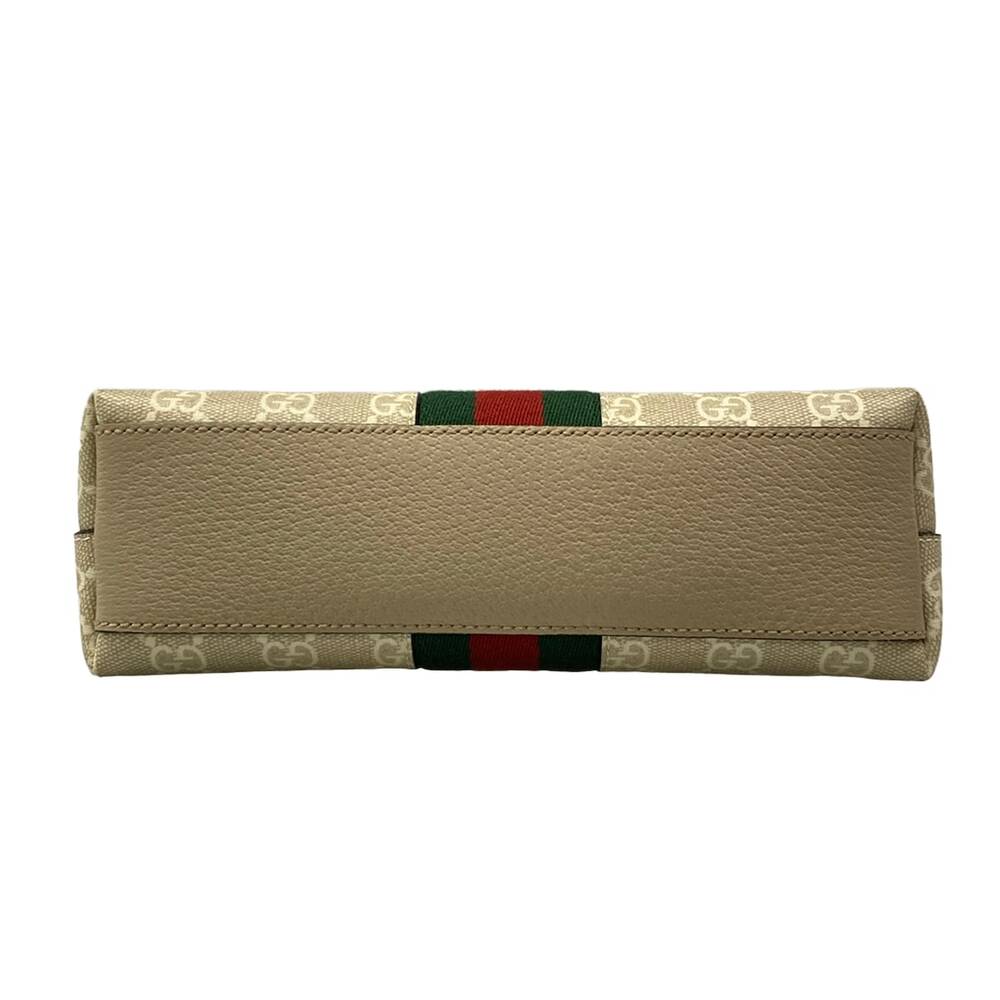 Gucci Ophidia Shoulder Bag 499621 Light Beige Red Green PVC Leather - Picture 5 of 15